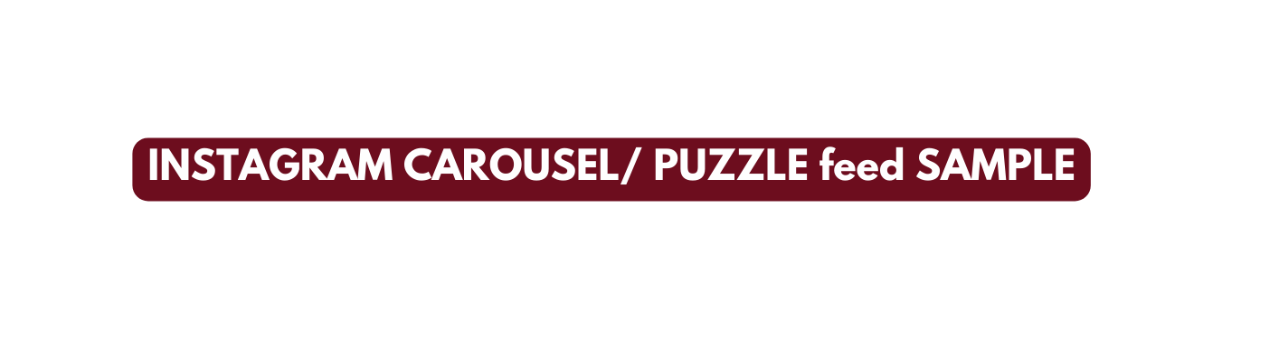 INSTAGRAM CAROUSEL PUZZLE feed SAMPLE